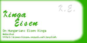 kinga eisen business card